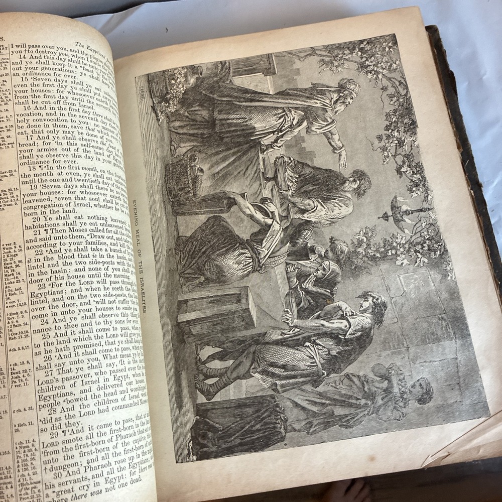 Antique 1892 Holy Bible By T.J. Gattis And Son, Durham, North Carolina - Picture 13 of 16
